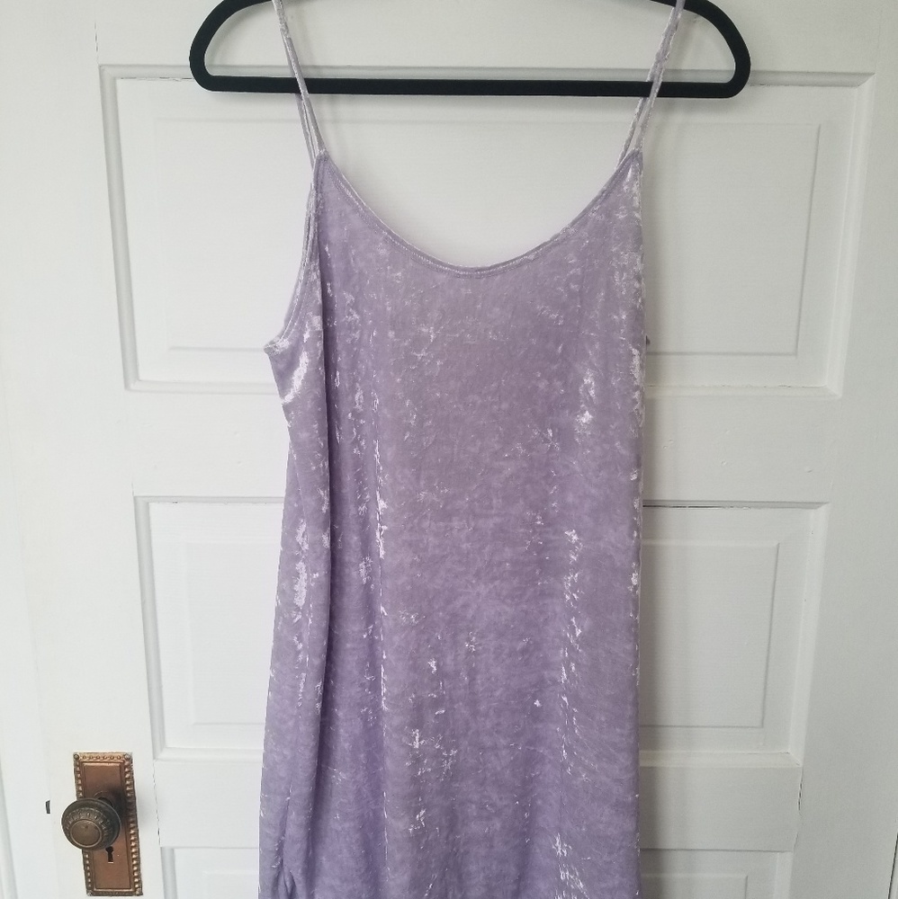 Lilac Crushed Velvet Mini dress